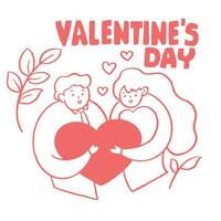 Valentine style minimalism design. Vector illustration