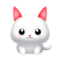 un linda pequeño gato dibujos animados. ai-generado. png