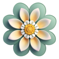 A cute colorful flower. AI-Generated. png