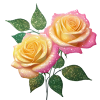 sprankelend kleurrijk rozen. ai-gegenereerd. png