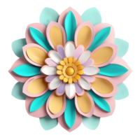 A cute colorful flower. AI-Generated. png