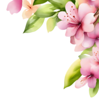 Clipart of watercolor paintings of colorful spring flowers, used for decoration. AI-Generated png