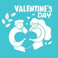 Valentine style minimalism design. Vector illustration