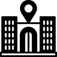 solid icon for visiting vector