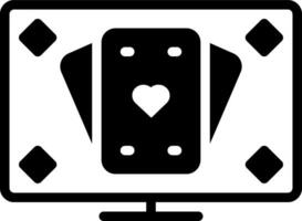 solid icon for blackjack vector