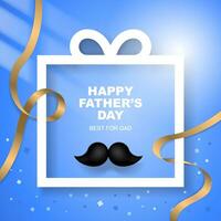 Vector illustration of joyous celebration of Happy Father's Day. 3d rendering.