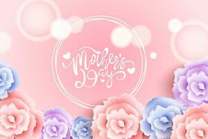 Vector illustration of joyous celebration of Happy Mother's Day