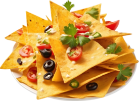 Bild von sieht köstlich aus Nachos. KI-generiert. png