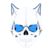 A drawing of a skull. AI-Generated. png
