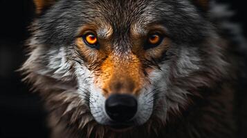 AI Generated Dog lupus canine background forest head wildlife animal white wolf carnivore mammal portrait nature beast face grey predator eye gray wild canis fur photo