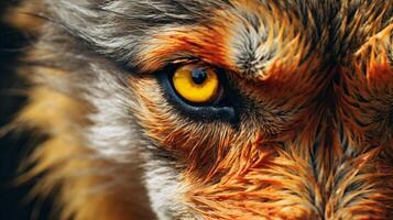 AI Generated Face close black wild hunter closeup birds plumage owl portrait eye beak brown head wildlife nature eagle feathers bubo predator animal photo
