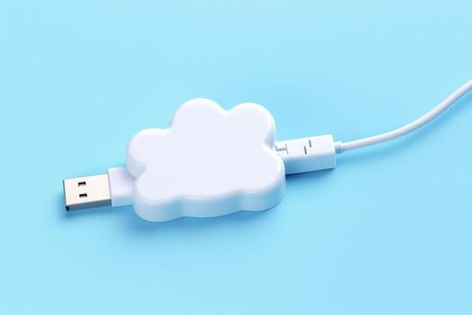 AI Generated Networking technology communication equipment white business connectivity cloud digital background concept computing modern cable data photo