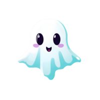 Cute ghost floating in the air. AI-Generated. png