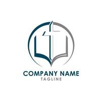 Christian book logo design vector