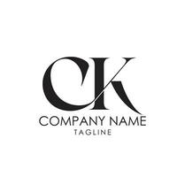 ck typography logos design vector