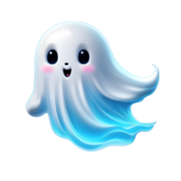 Cute ghost floating in the air. AI-Generated. png