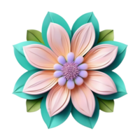 A cute colorful flower. AI-Generated. png