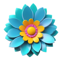 A cute colorful flower. AI-Generated. png