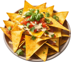 imagen de delicioso nachos ai-generado. png