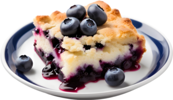 Image of Delicious-looking Blueberry cobbler. AI-Generated. png