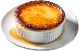Image of Delicious-looking Cream Brulee. AI-Generated. png
