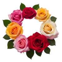 A painting of a bouquet of roses. AI-Generated. png