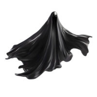 A terrifying ghost floats in the air. AI-Generated. png