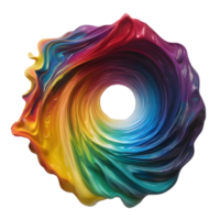 A vortex rainbow liquid. AI-Generated. png