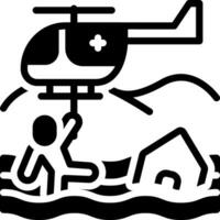 solid icon for rescue vector