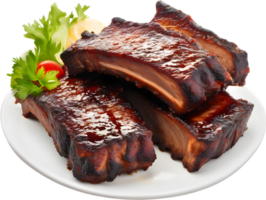 Image of Delicious-looking Barbecue ribs. AI-Generated. png
