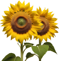 A painting of a sunflower. AI-Generated. png