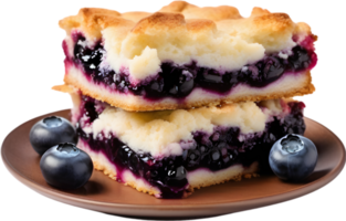 Image of Delicious-looking Blueberry cobbler. AI-Generated. png