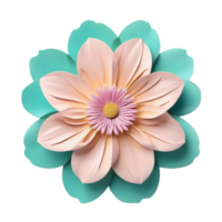 A cute colorful flower. AI-Generated. png