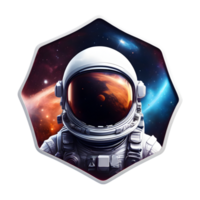 An astronaut in space. AI-Generated. png