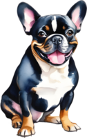 aquarelle La peinture de une français bouledogue. ai-généré. png