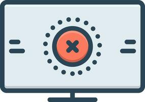 color icon for reject vector