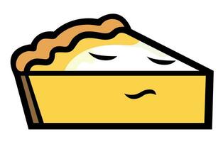 Apple pie slice vector icon. American homemade traditional dessert.