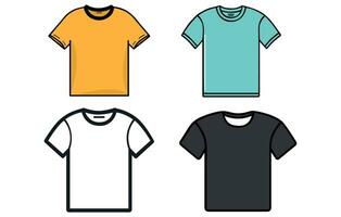 t shirt design illustration, Blank Colored T-shirt template vector
