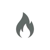 eps10 vector Fire sign in grey color. illustration of Fire flame icon isolated on white background.