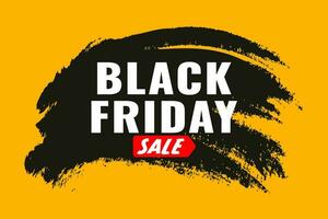 Black friday with black ink and yellow background vector