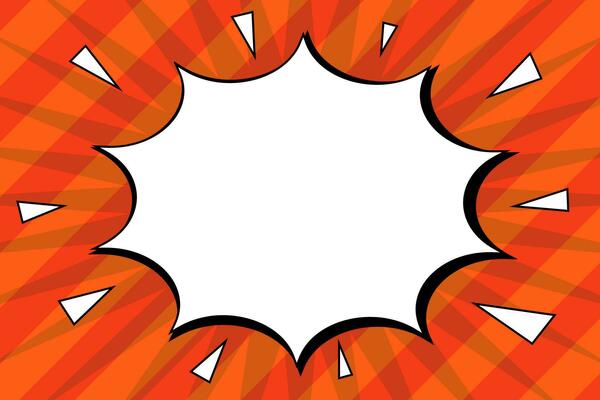 Retro comic style background frame
