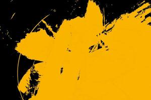 Splash ink black and yellow abstract dirty grunge background vector
