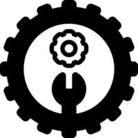solid icon for maintaining cogwheel vector
