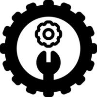 solid icon for maintaining cogwheel vector