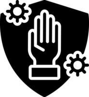 solid icon for prevention vector