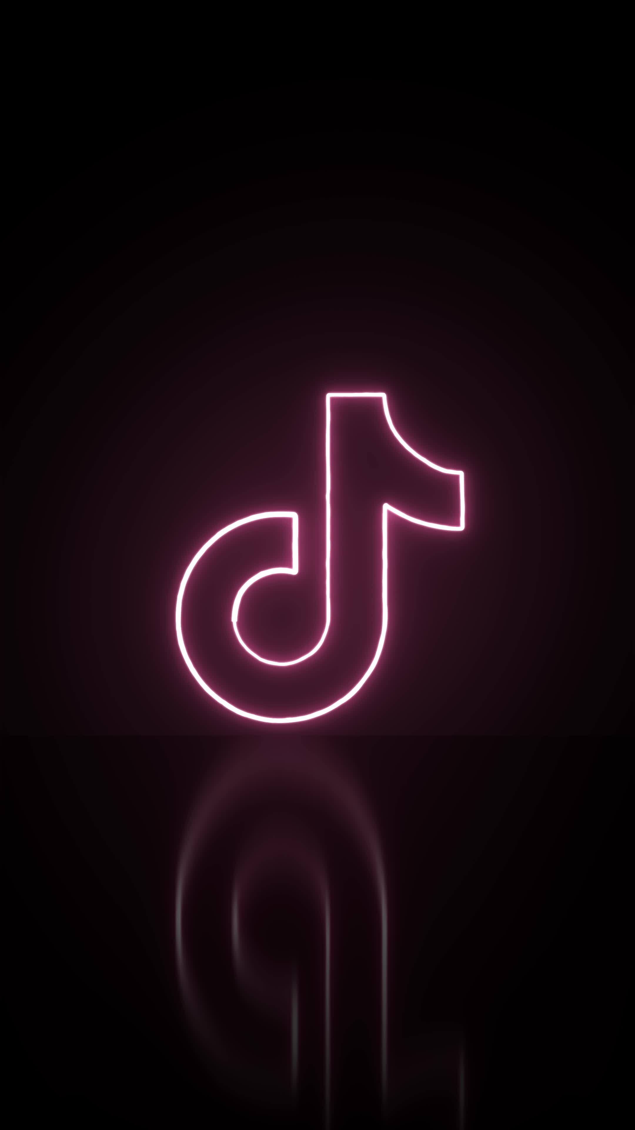 Tik Tok logo in neon animated in blue, red and white color light. 4K video. 32323328 Stock Video
