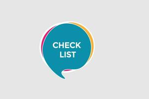 new check list modern, website, click button, level, sign, speech, bubble  banner, vector