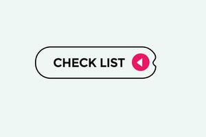 nuevo cheque lista moderno, sitio web, hacer clic botón, nivel, firmar, discurso, burbuja bandera, vector