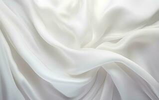 white silk fabric background Generative AI photo