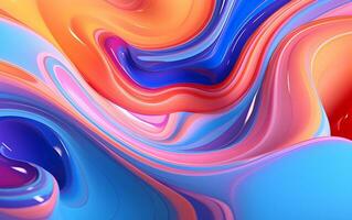 colorful abstract background with a wave pattern AI Generative photo